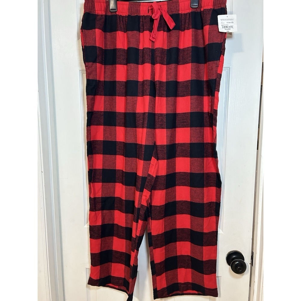Women's XXL Sleep Chic Red and Black Soft Pajama Pants